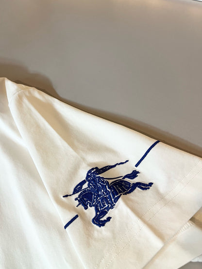 BURB* 2025ss new cotton t-shirt war horse pattern