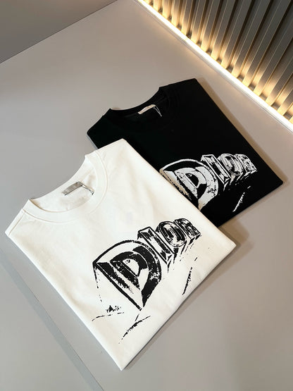 DIO* 2025ss cotton t-shirt three-dimensional letter logo