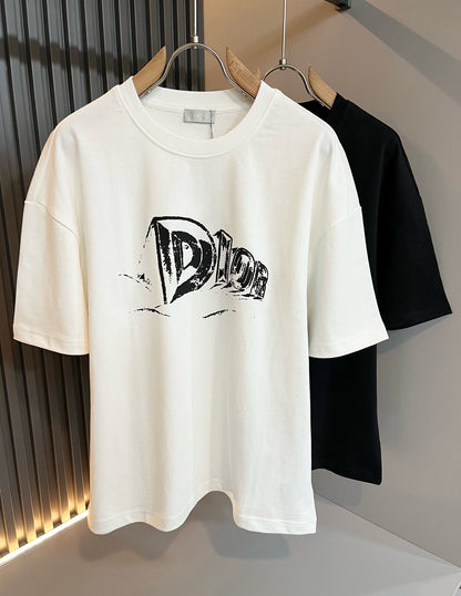 DIO* 2025ss cotton t-shirt three-dimensional letter logo