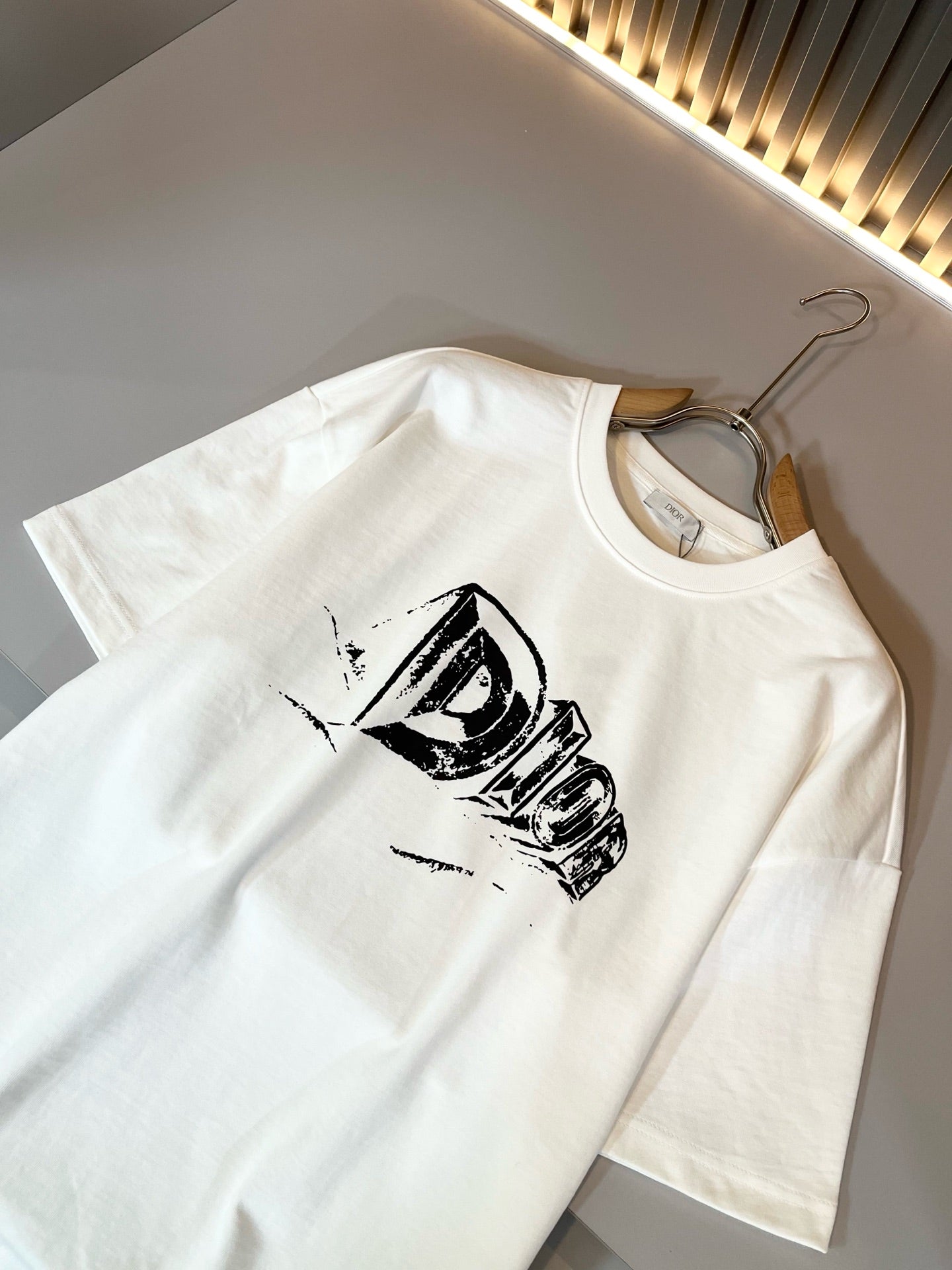 DIO* 2025ss cotton t-shirt three-dimensional letter logo