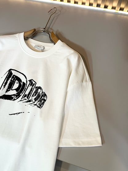 DIO* 2025ss cotton t-shirt three-dimensional letter logo