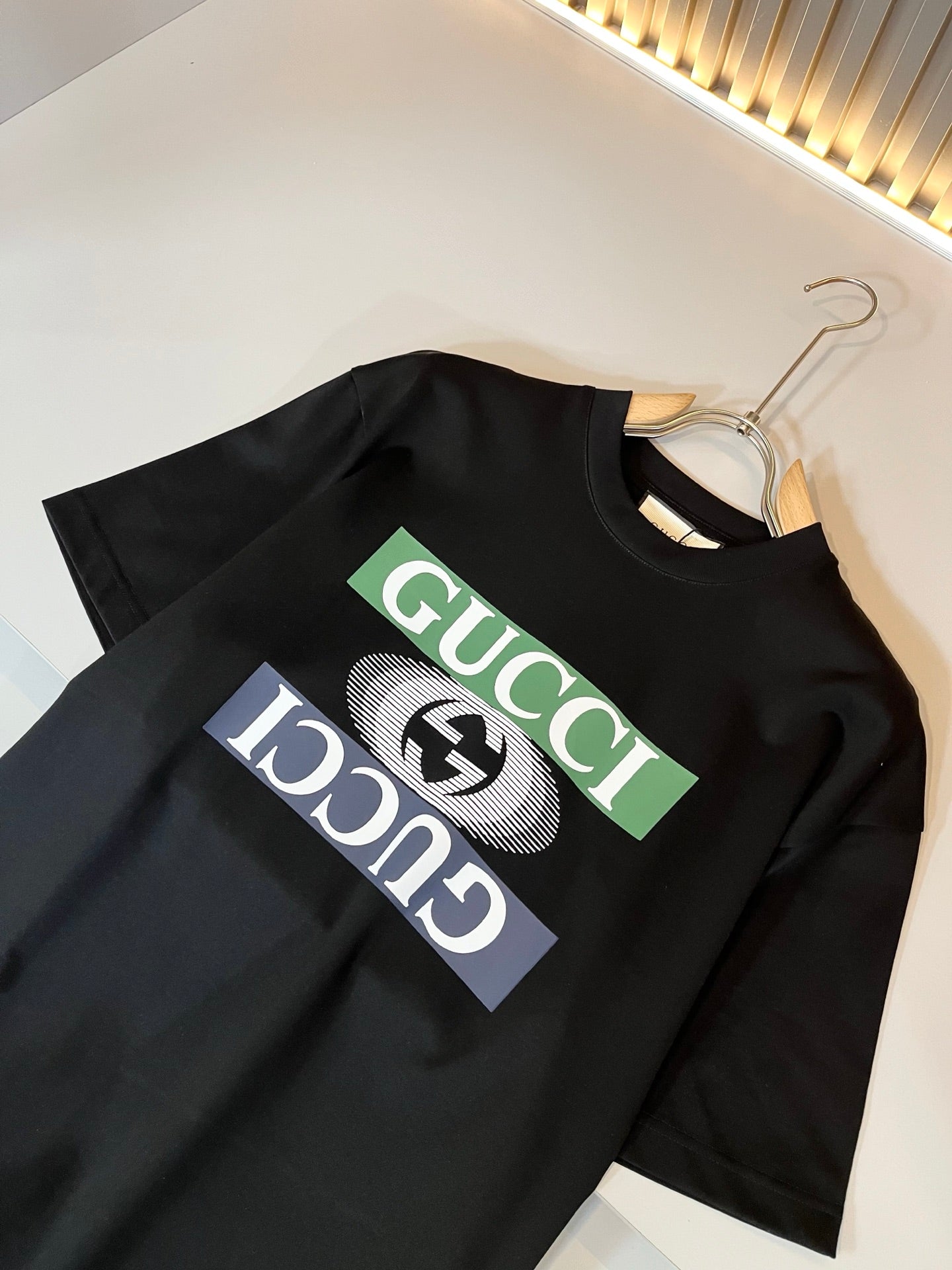 GUC*  2025ss new cotton t-shirt lamination logo