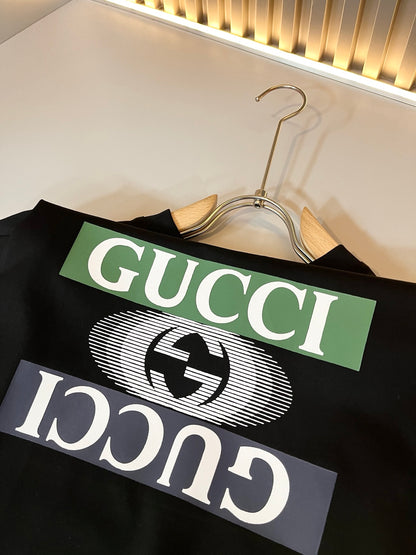 GUC*  2025ss new cotton t-shirt lamination logo