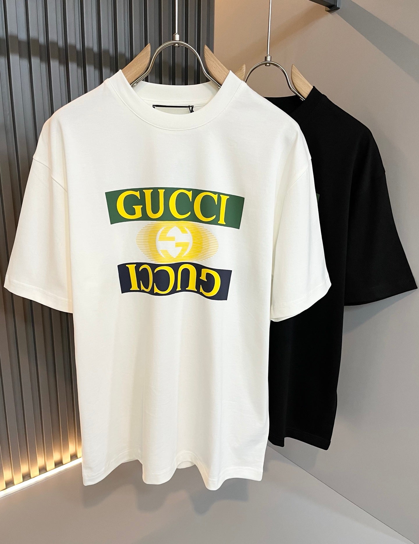 GUC*  2025ss new cotton t-shirt lamination logo