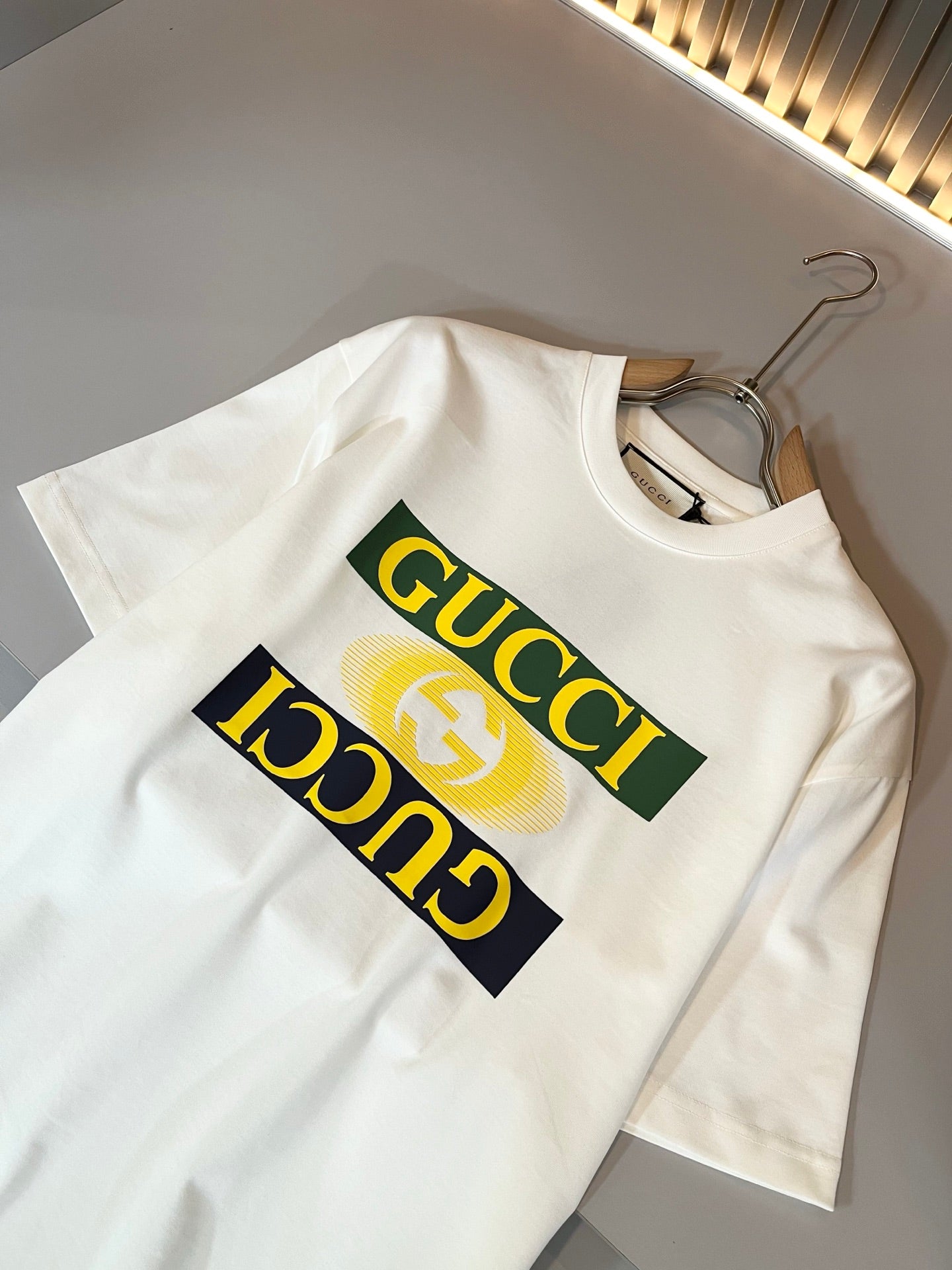 GUC*  2025ss new cotton t-shirt lamination logo