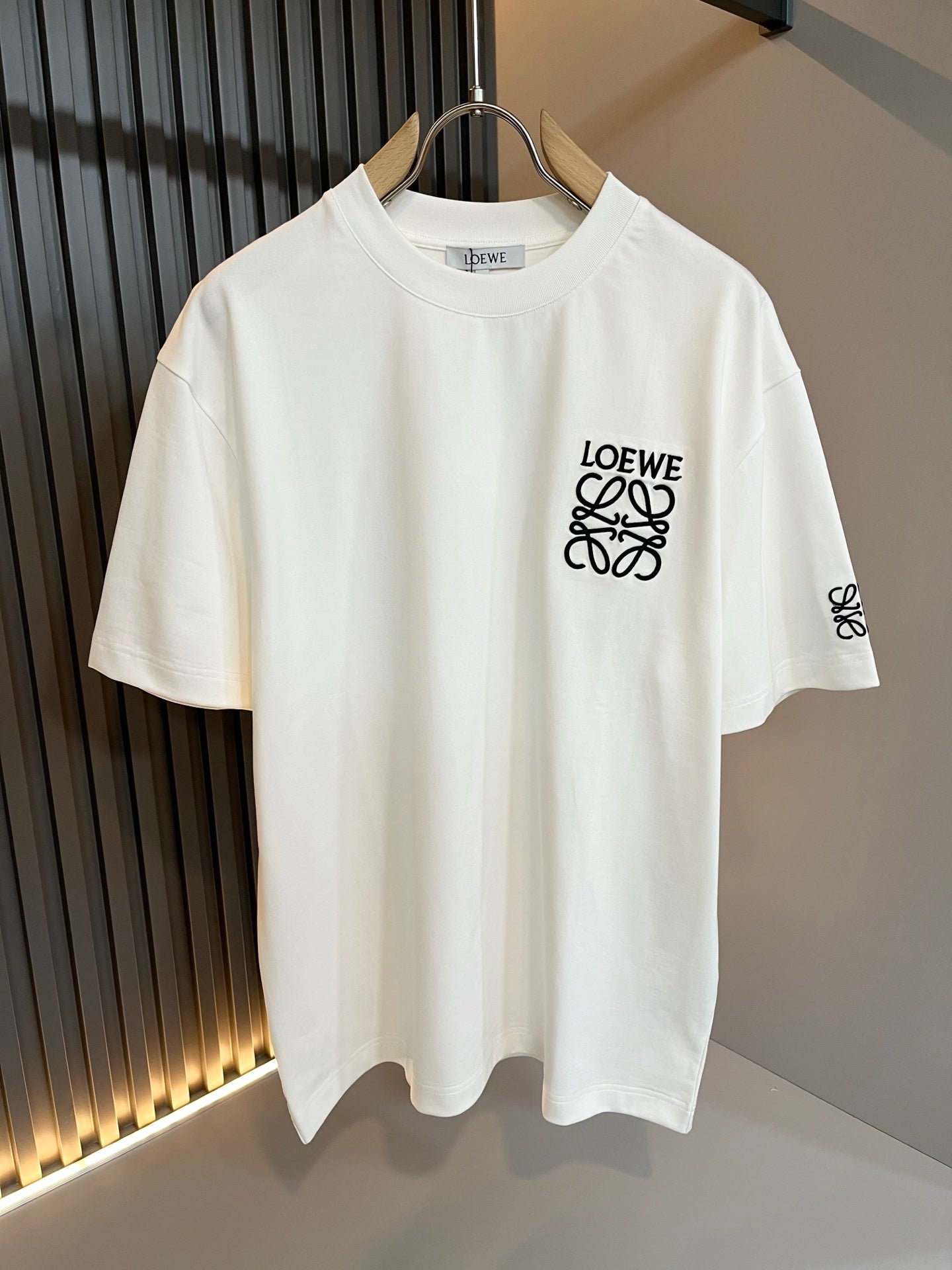 LOE*W 2025ss new t-shirt embroidery cotton