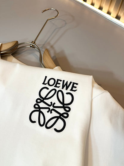 LOE*W 2025ss new t-shirt embroidery cotton