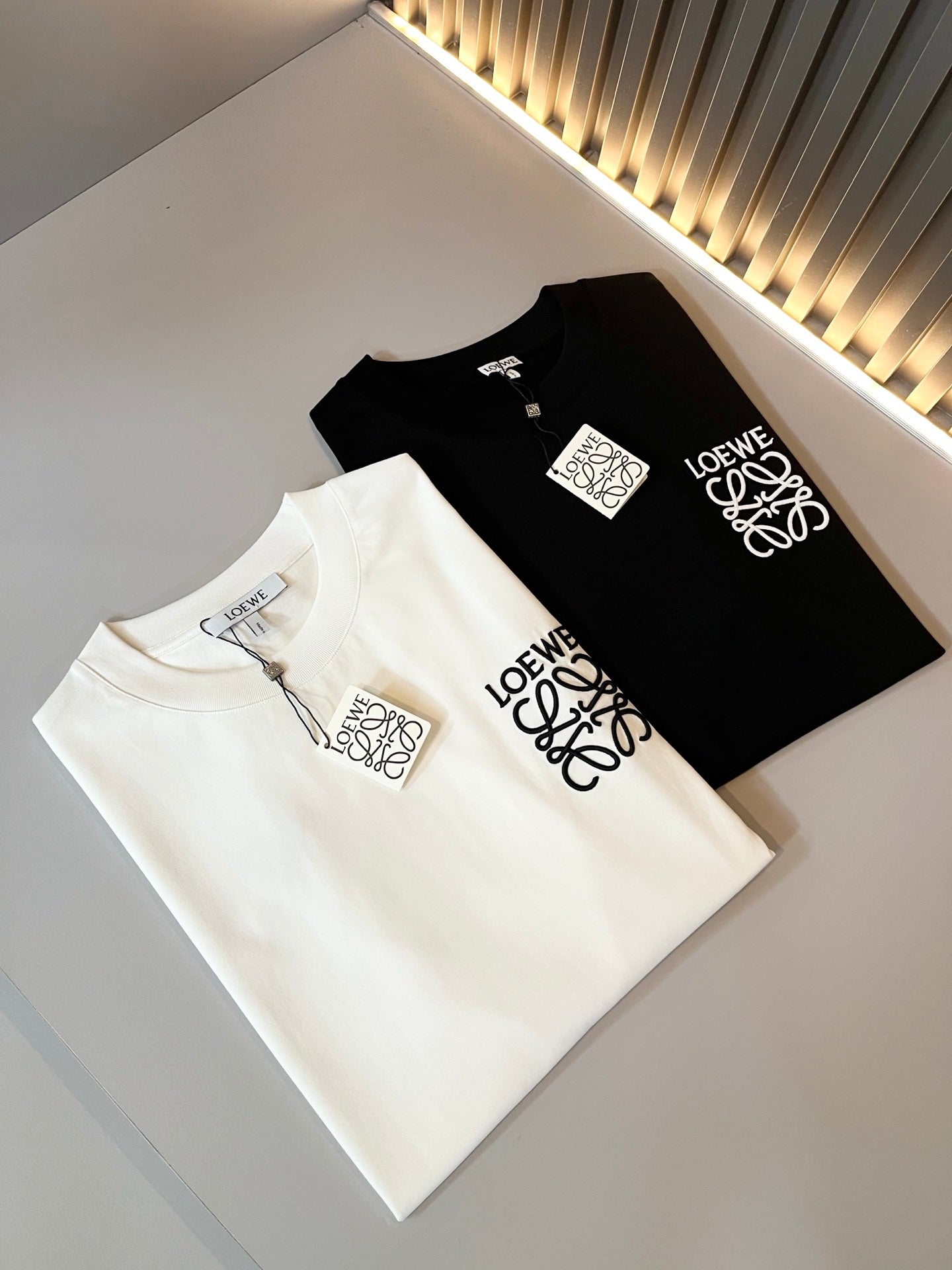 LOE*W 2025ss new t-shirt embroidery cotton