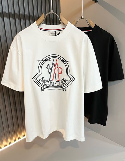 MONCL* 2025 embroidery pattern t-shirt cotton