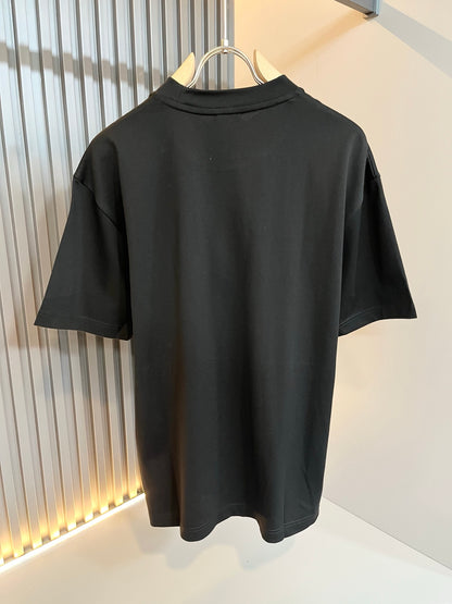 FEN* 2025ss new t-shirt leather trimming