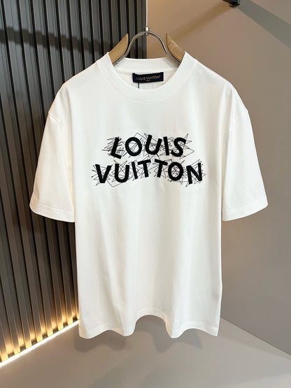 LOUI*V 2025ss new embroidery letters t-shirt