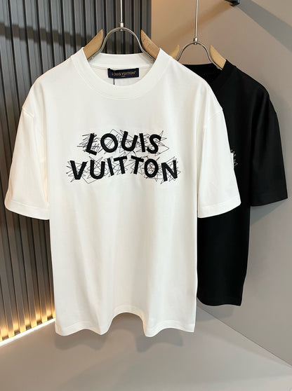 LOUI*V 2025ss new embroidery letters t-shirt