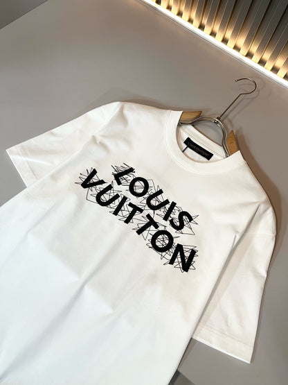 LOUI*V 2025ss new embroidery letters t-shirt