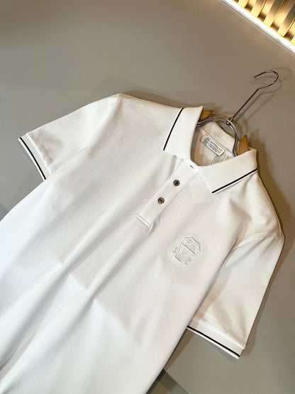 BRU*C 2025ss new polo embossed logo on chest