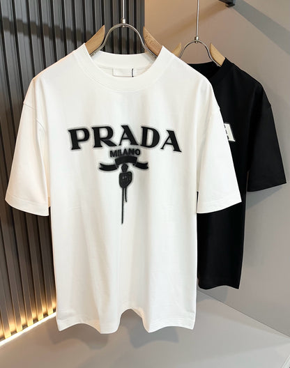 PRA* 2025ss new t-shirt embossed printing design