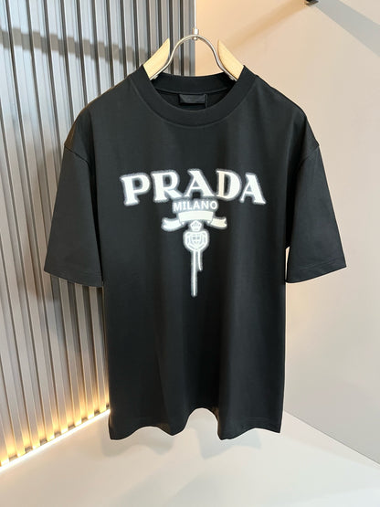 PRA* 2025ss new t-shirt embossed printing design