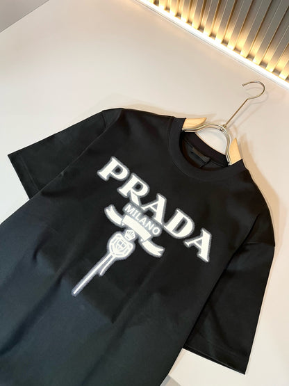 PRA* 2025ss new t-shirt embossed printing design