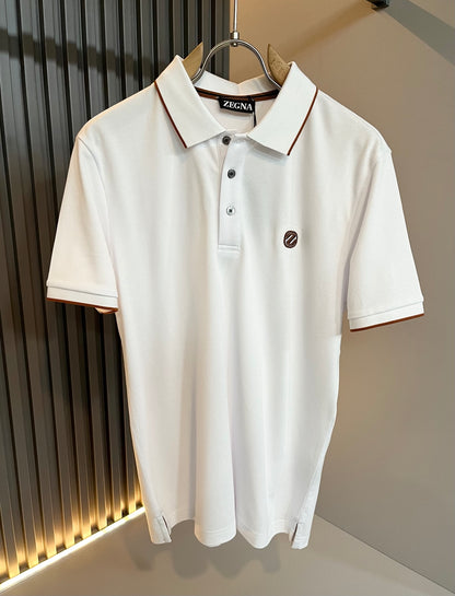 ZEGN* 2025ss new polo embroidered logo