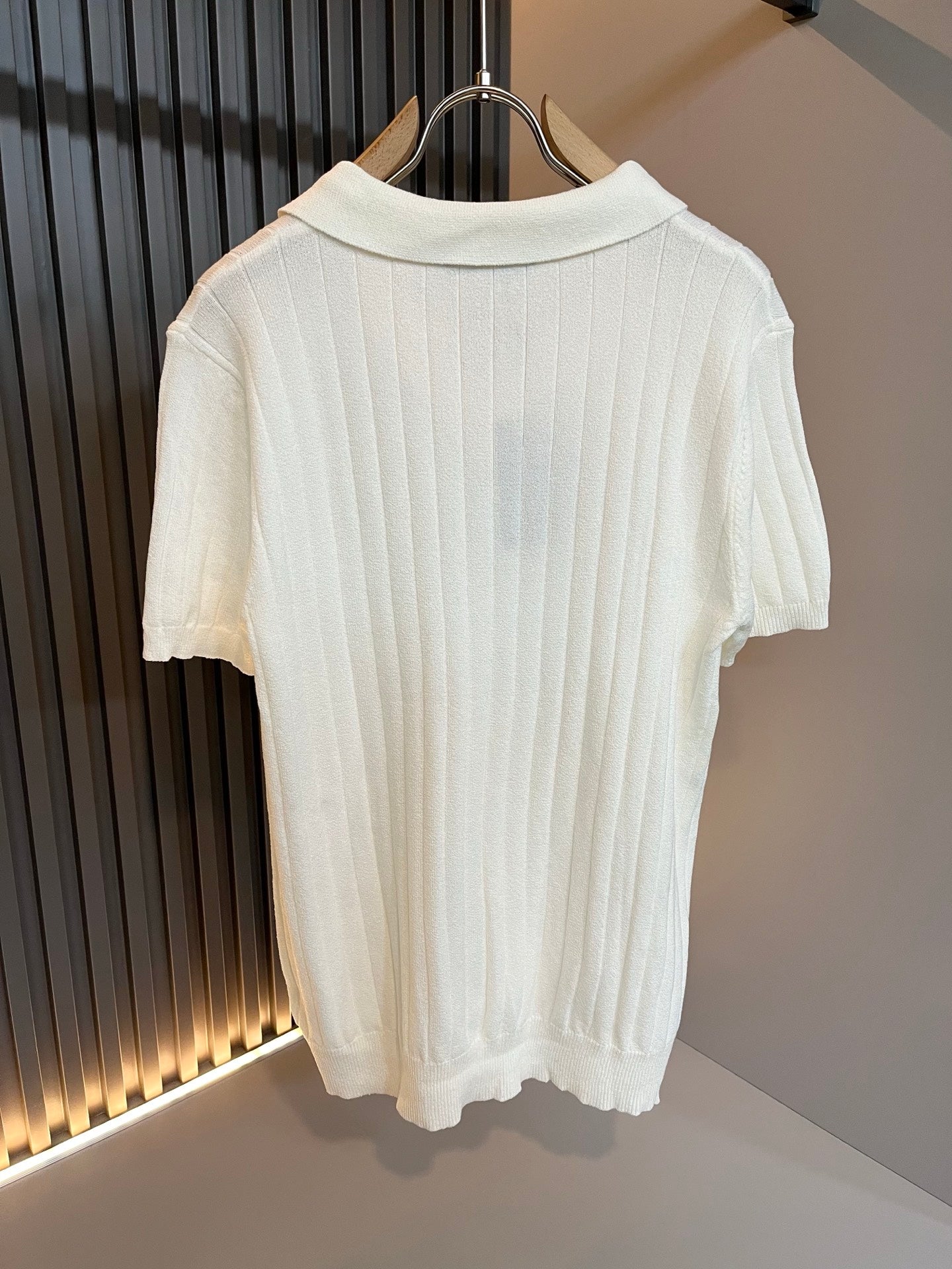 LORO*P 2025ss new lapel knitted short-sleeved t-shirt