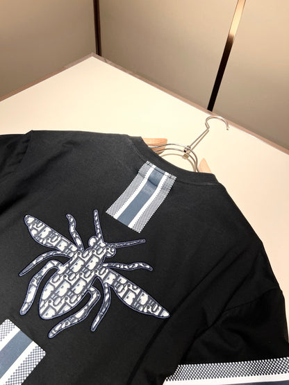 DIO* 2025ss new t-shirt embroidered spider pattern cotton