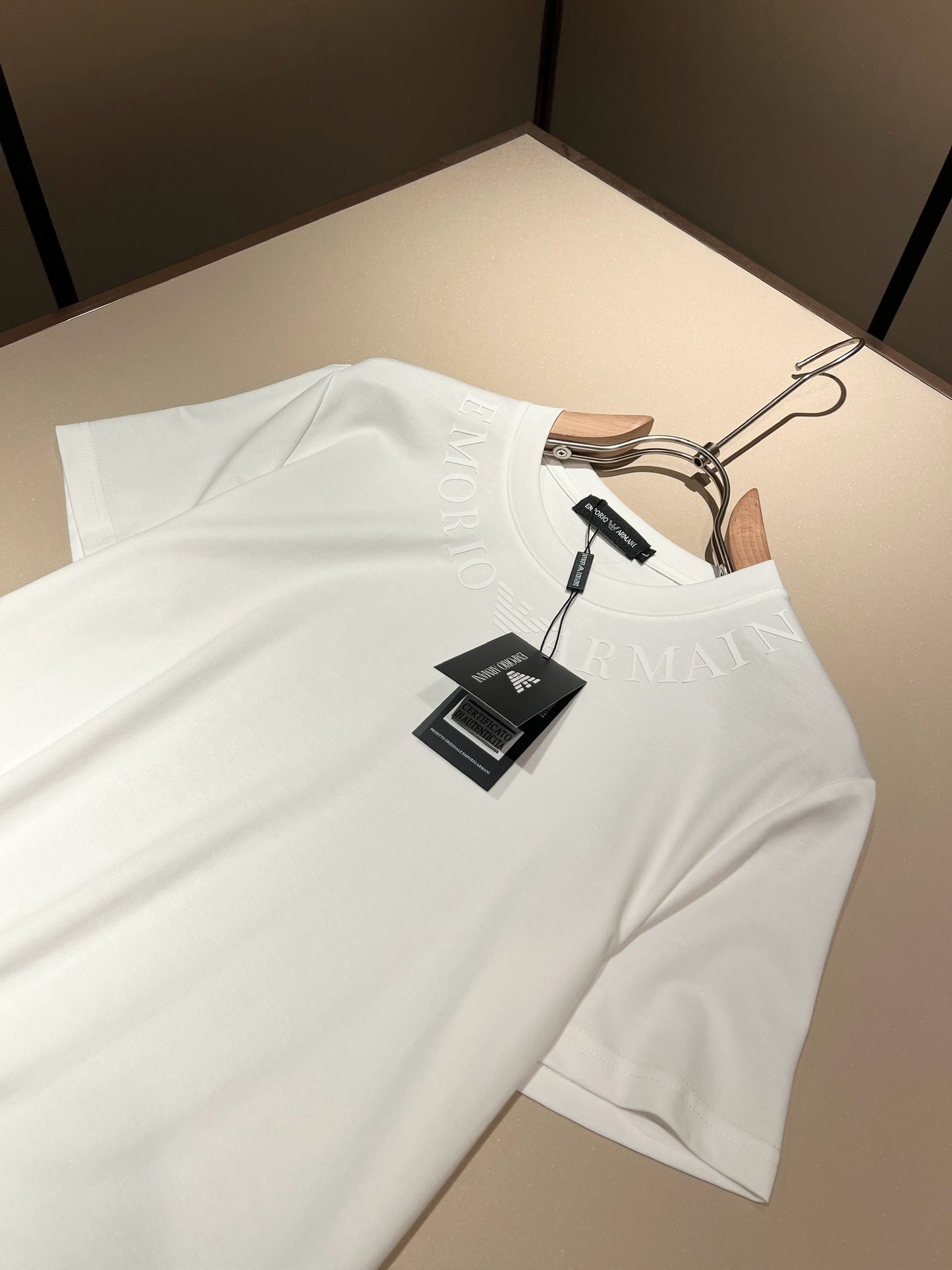 ARMA* 2025ss new t-shirt logo lamination on collar