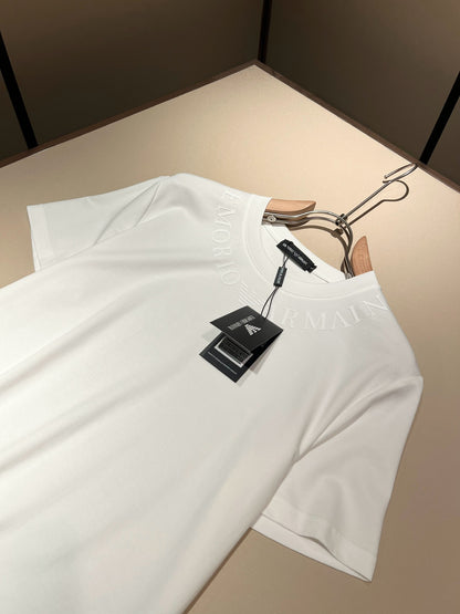 ARMA* 2025ss new t-shirt logo lamination on collar