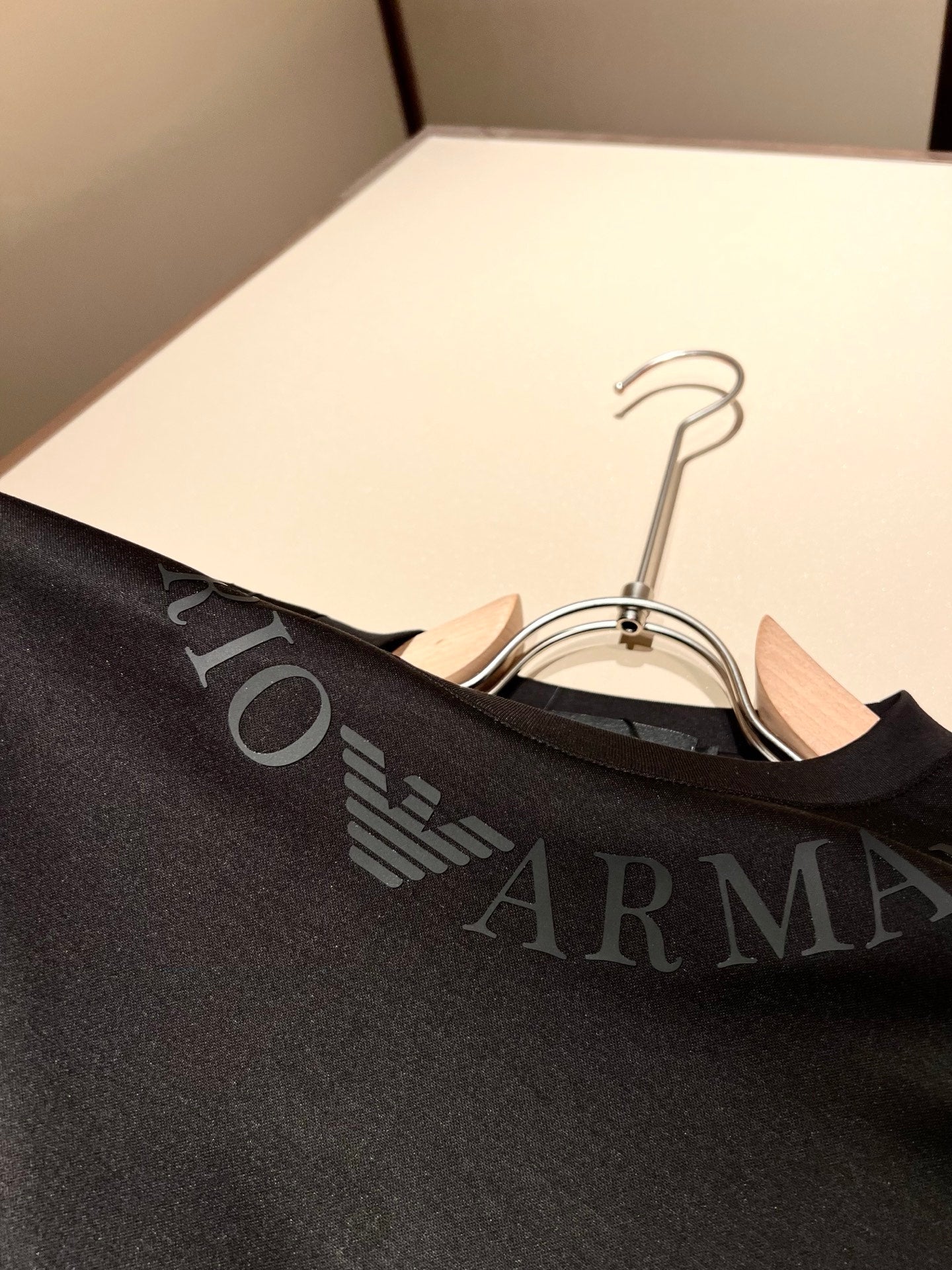 ARMA* 2025ss new t-shirt logo lamination on collar