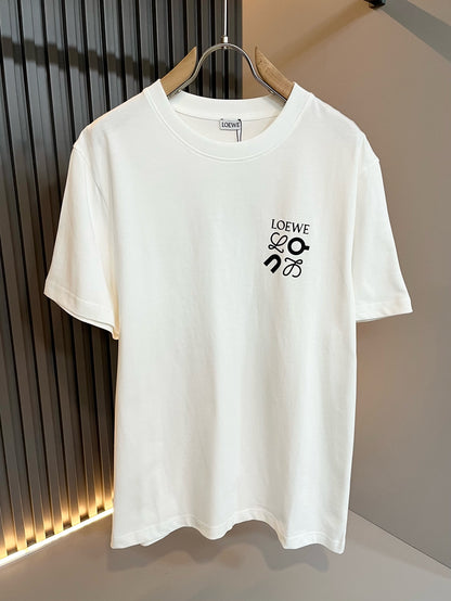 LOE*W 2025ss new t-shirt printed cotton