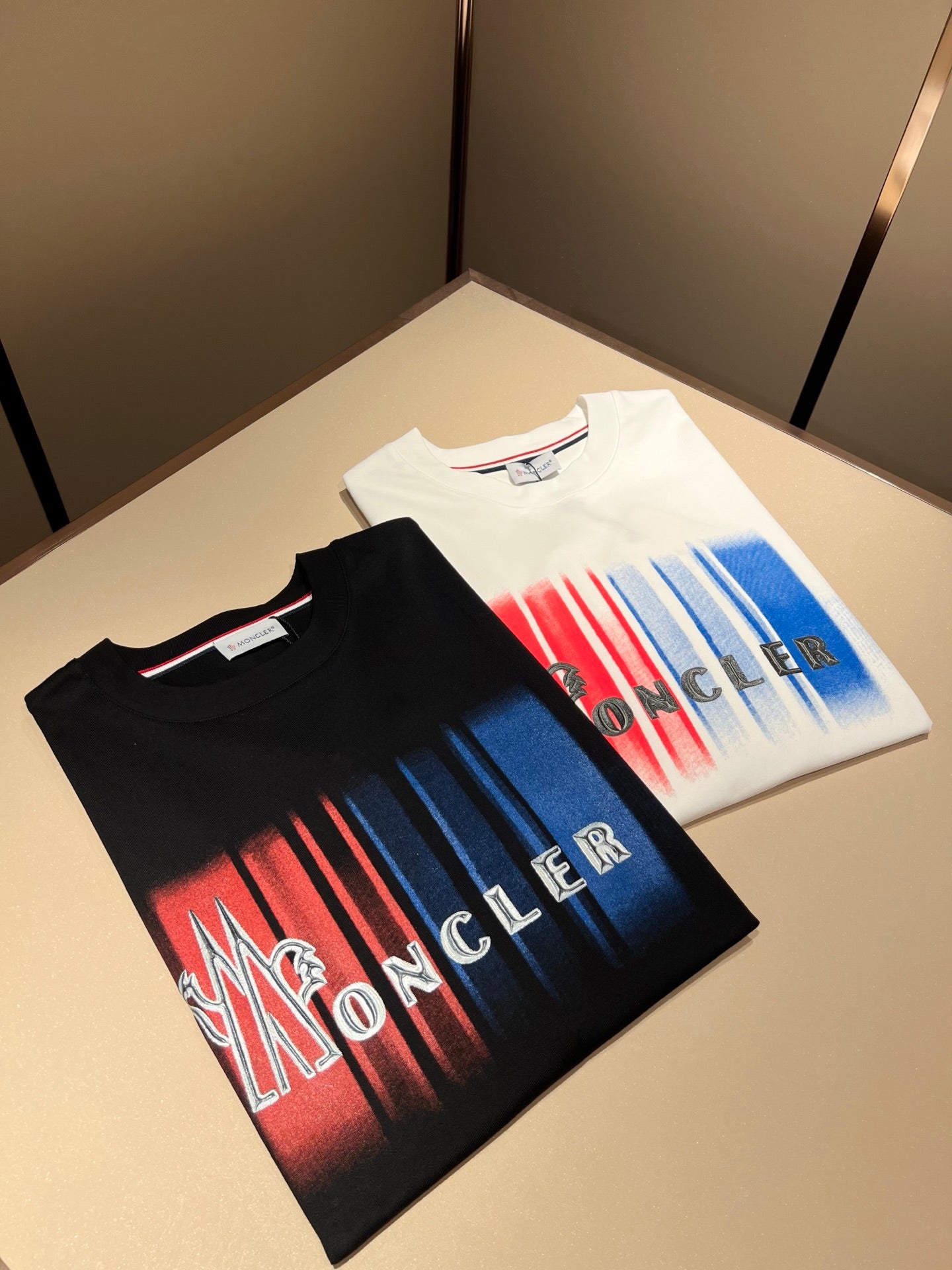 MONCL* new cotton t-shirt lamination pattern