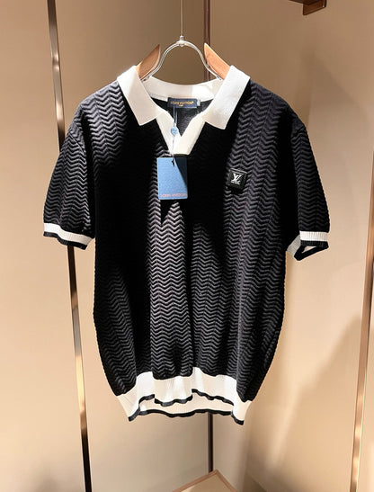 LOUI*V new lapel knitted polo shirt