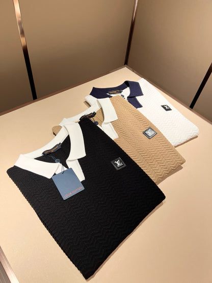 LOUI*V new lapel knitted polo shirt