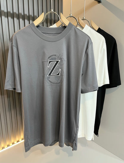 ZEGN* new cotton t-shirt embroidered logo
