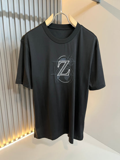 ZEGN* new cotton t-shirt embroidered logo