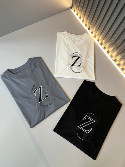 ZEGN* new cotton t-shirt embroidered logo