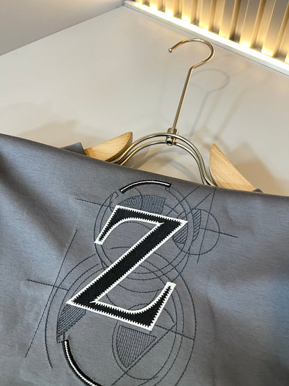 ZEGN* new cotton t-shirt embroidered logo