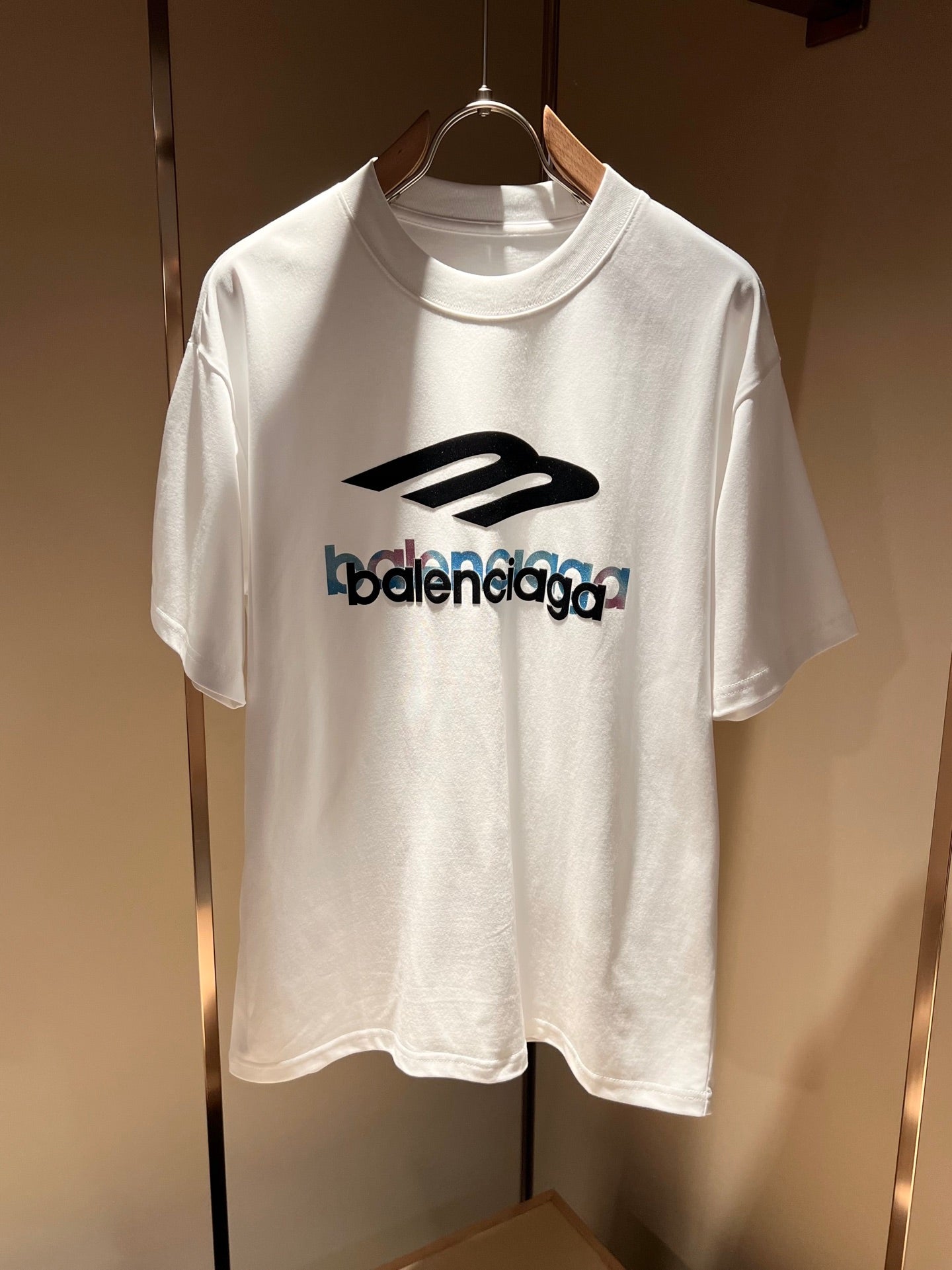 BALENC* 2025ss cotton t-shirt logo velvet