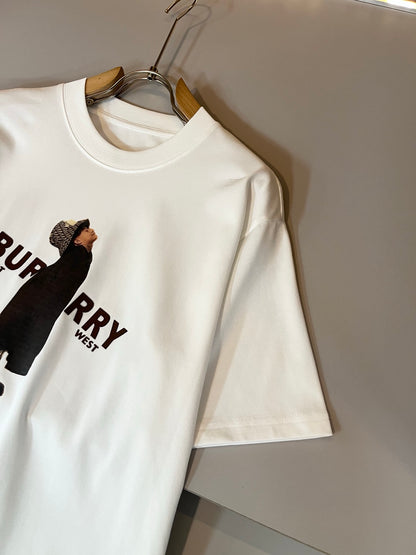 BURB* 2025ss sports and leisure t-shirt cotton