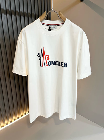 MONCL* 2025ss embroidered logo t-shirt