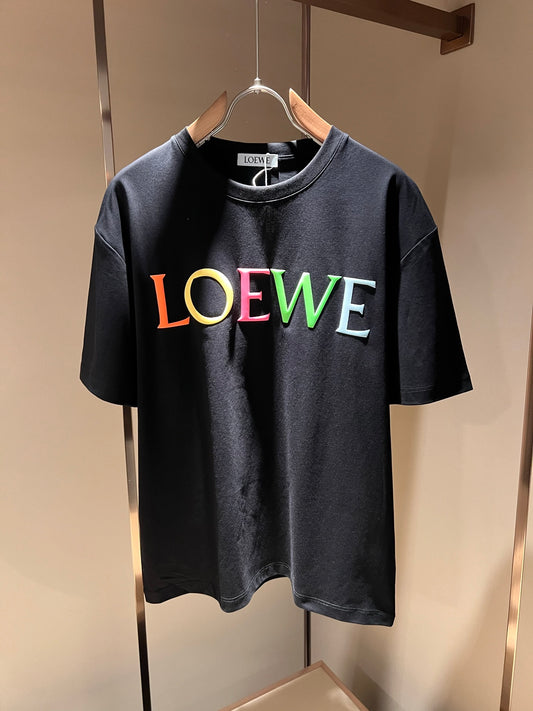 LOE*W 2025ss couple's cotton short-sleeved t-shirt