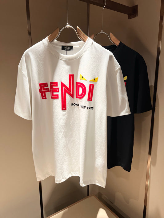 FEND1  2025ss embroidered logo t-hirt