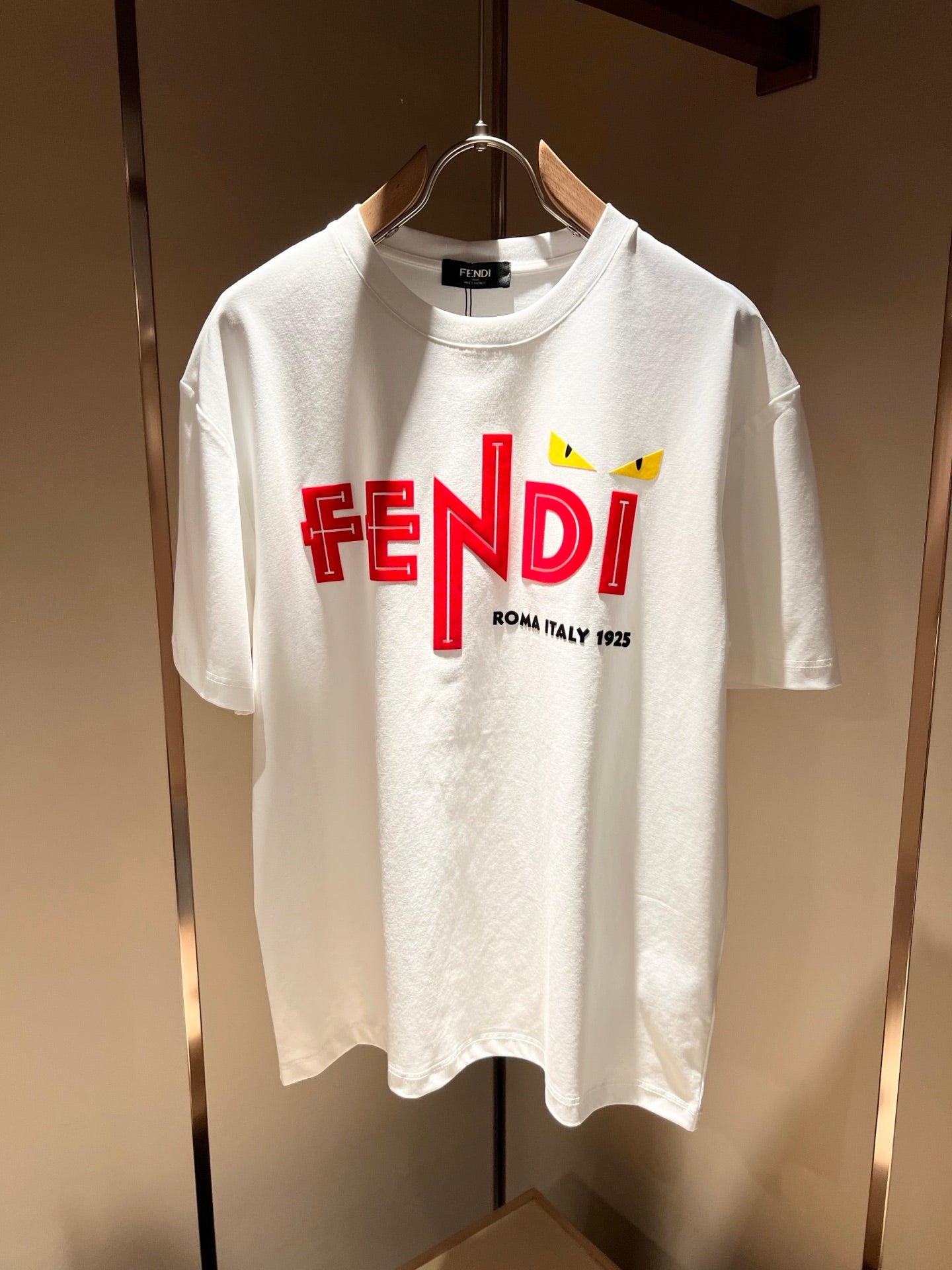 FEND1  2025ss embroidered logo t-hirt