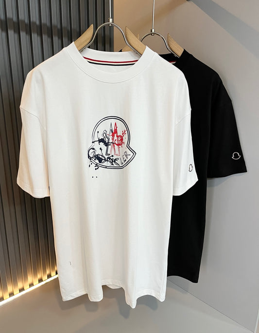 MONCL* 2025ss new fashion printed cotton -shirt
