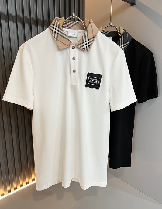 BURB* 2025ss new men's short sleeve polo shirt