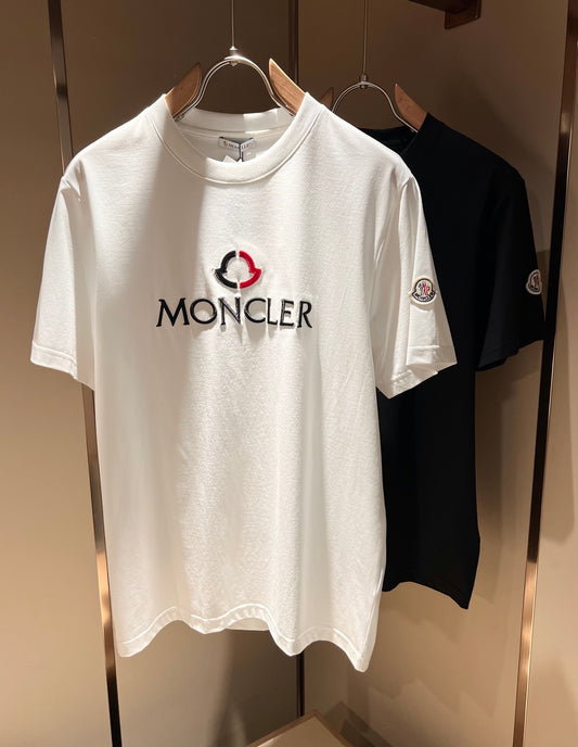 MONCL* embroidered logo cotton t-shirt