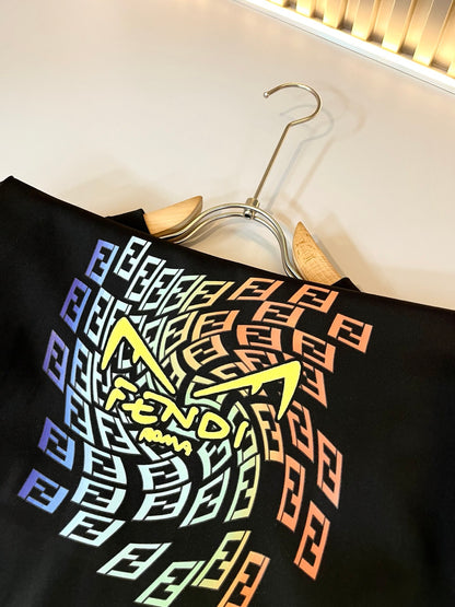 FEND1  printed pattern cotton t-shirt