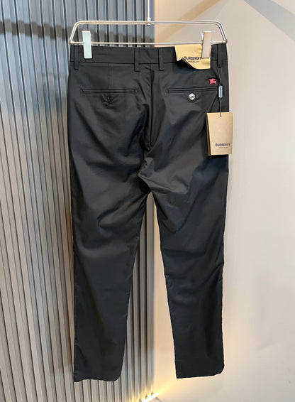 BURB* cotton blend casual trousers