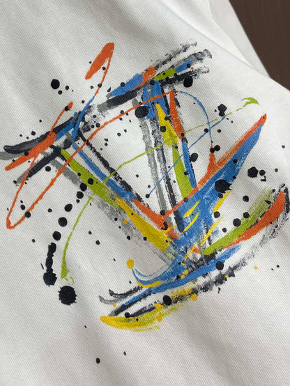 LOUI*V Printed painted T-shirt
