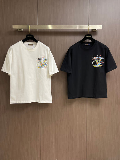 LOUI*V Printed painted T-shirt