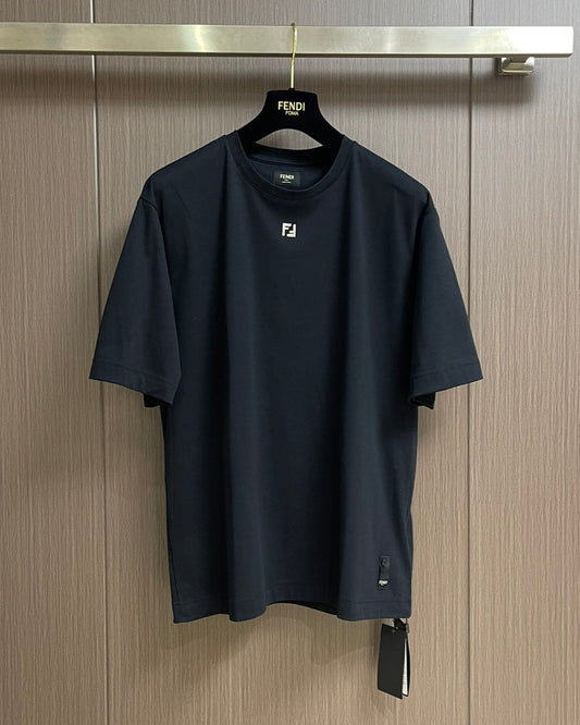 FEND1  metal FF logo cotton T-shirt