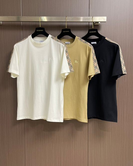 BURB* Check Trim Cotton T-shirt